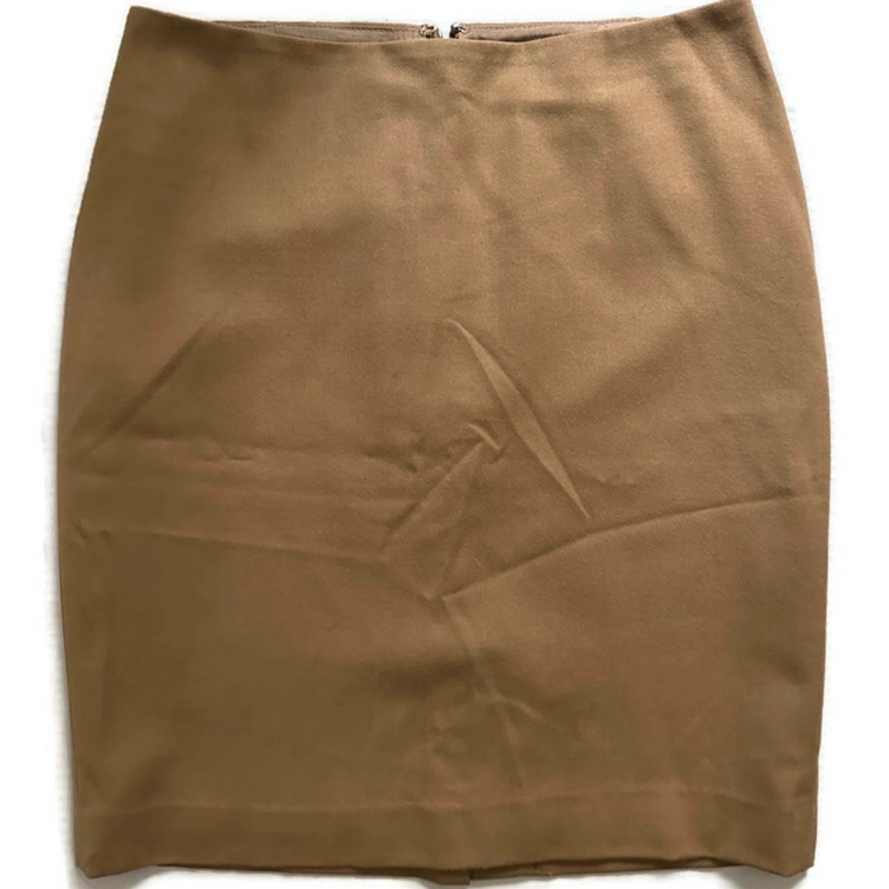 Talbots Petites Classic Wool Camel Pencil Skirt 4P